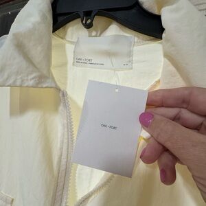 Cream OAK + FORT Women's Nylon jacket - NWT
